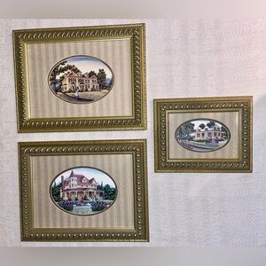 Set of 3 Vintage Catherine karnes Munn collection Matching Frame Prints Art 2001